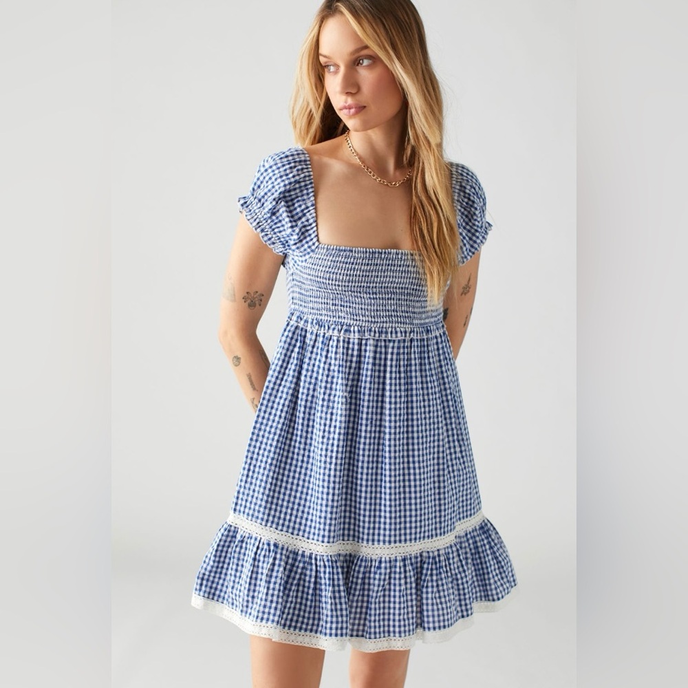 Urban Outfitters Blue Gingham Sundress